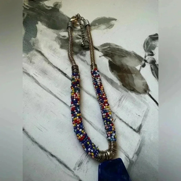 Chico's Reversible Multi-Color Color Kyia Pendant Necklace - Picture 4 of 13